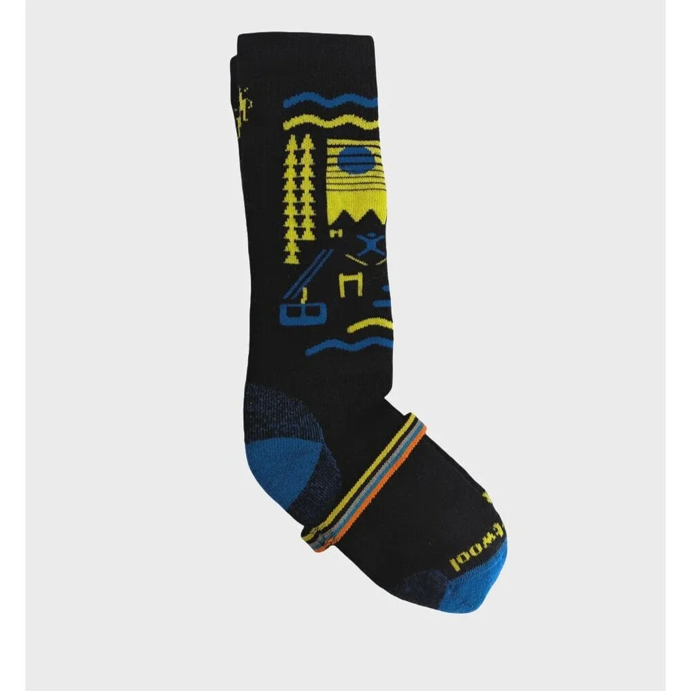 NEW Smartwool Full Cushion Ski Day Kids Over the Calf Sock Medium Black
